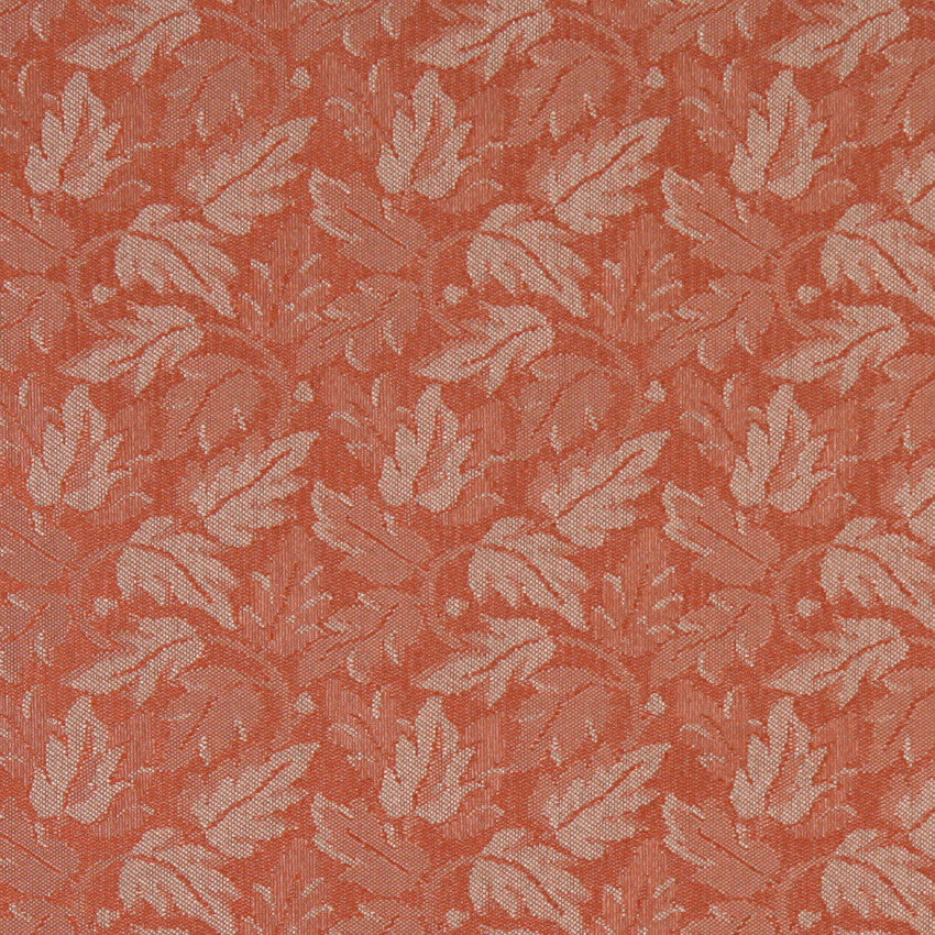Orange Leaf Floral Heavy Duty Crypton Fabric By The Yard