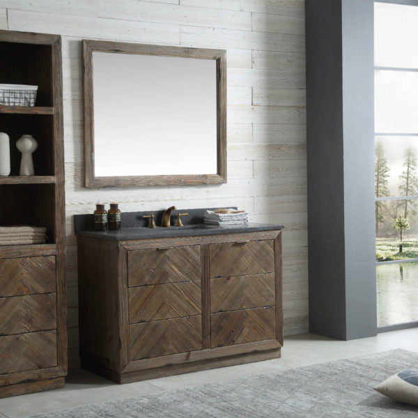 Legion Furniture Double Sink Vanity, Rustic Brown, 60"