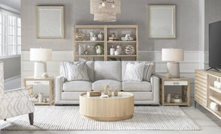 Biscayne Rope Cocktail Table With Travertine Top