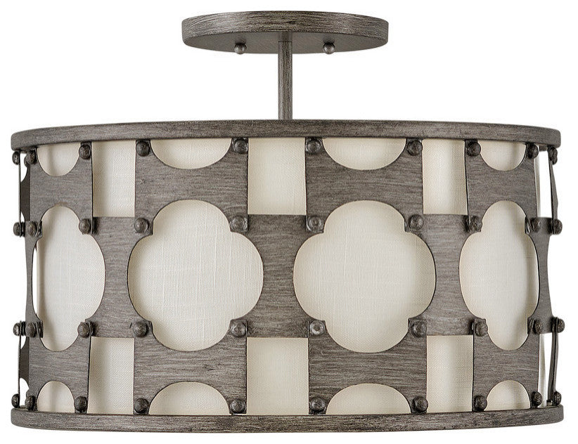 Hinkley Carter Medium Convertible Semi-Flush Mount, Weathered Bronze