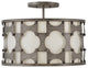 Hinkley Carter Medium Convertible Semi-Flush Mount, Weathered Bronze