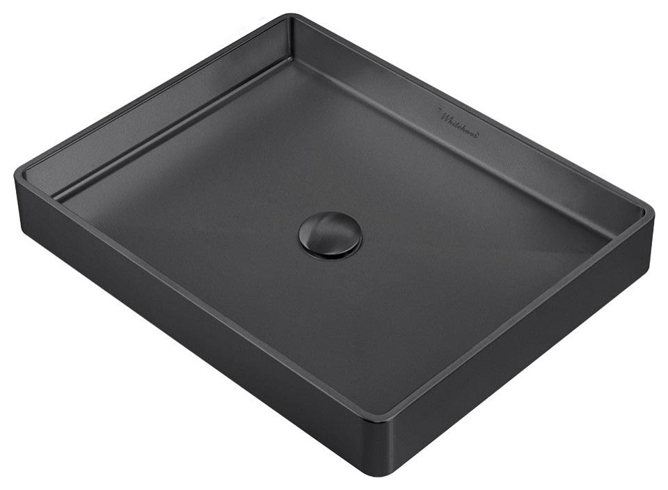 Whitehaus WHNPL1578-MBLK Noah Plus Matte Textured Sink Set In Matte Black