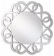 Round Frameless Mirror, Silver