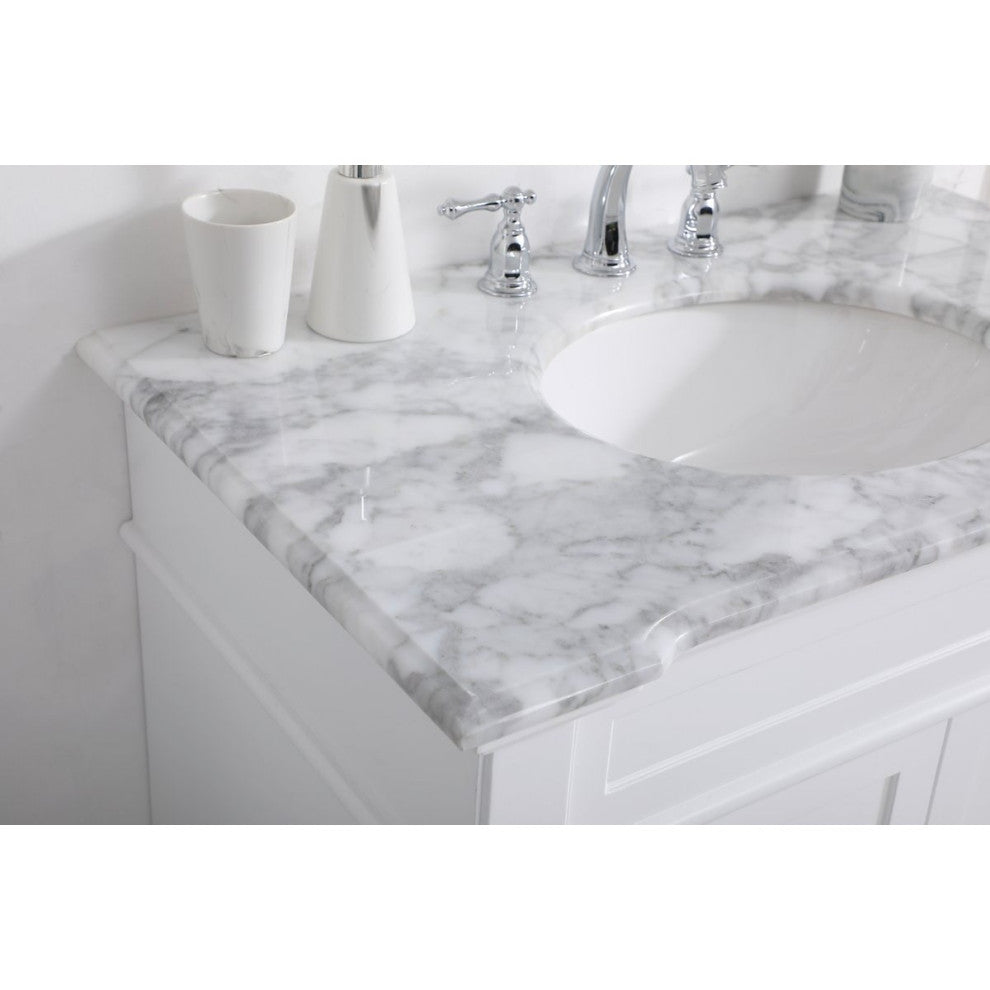 Elegant Decor Wesley Bathroom Vanity VF50036WH, White