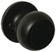 Round Door Knob, Black, Dummy
