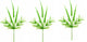 3 Pieces 37" Glitter Berry Spikes with Pine Christmas Spray, Green