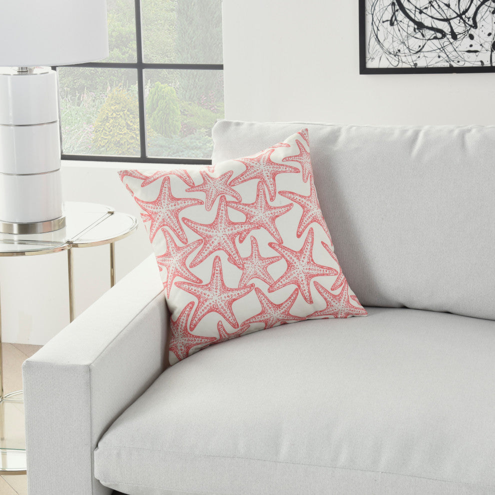 Mina Victory GT133 Throw Pillow, Coral, 18" x 18"