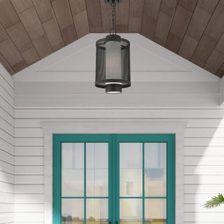 Livex Lighting Nottingham 1 Light Textured Black Large Outdoor Pendant Lantern