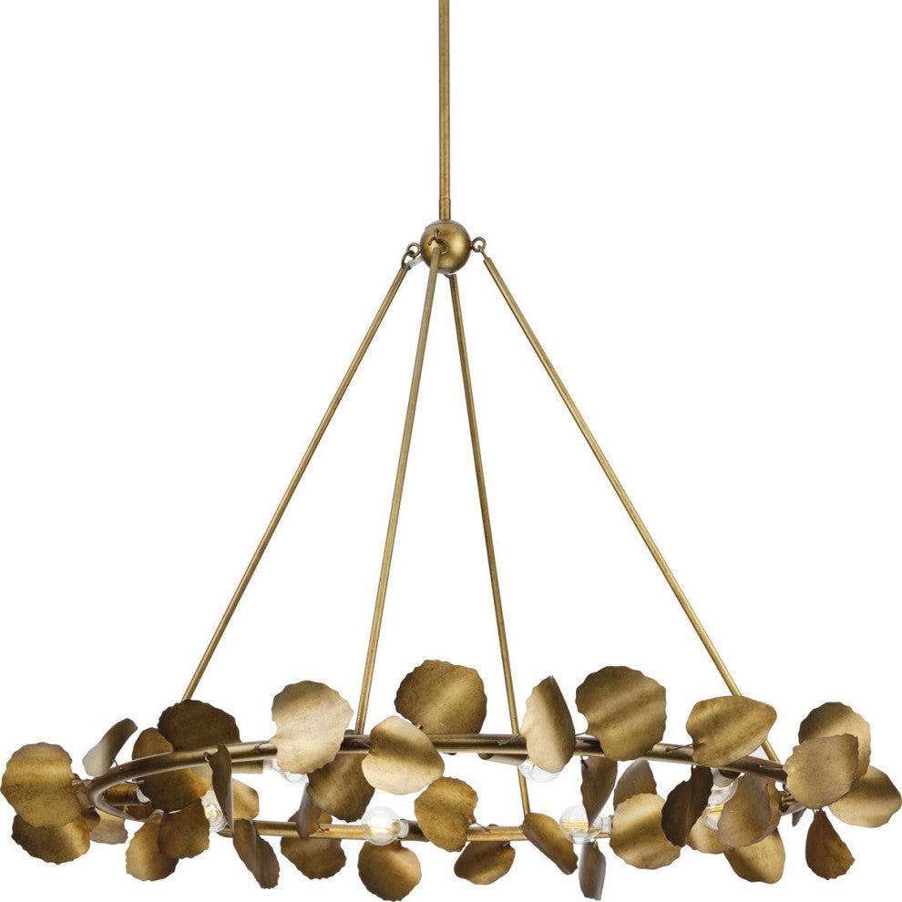 Laurel Collection 8-Light Transitional Chandelier, Gold Ombre