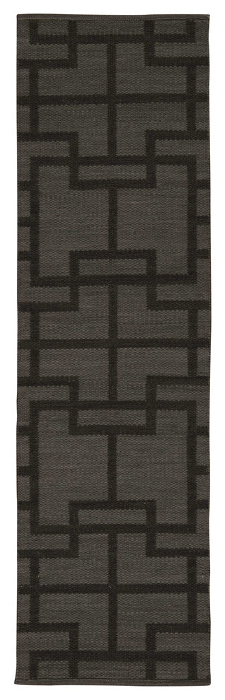 BARCLAY BUTERA MAZE SLATE AREA RUG BY NOURISON