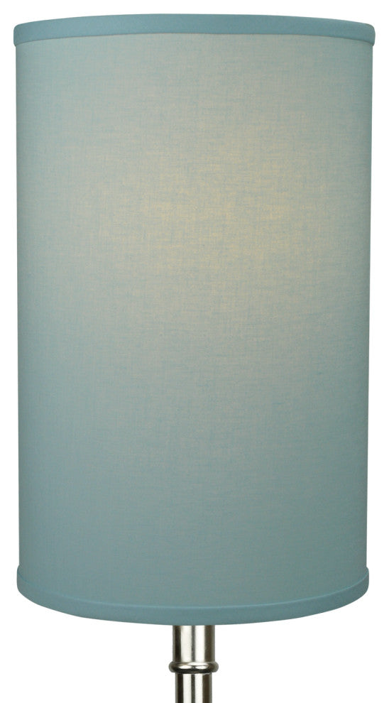 Fenchel Shades 10"x10"x16" Spider Attachment Drum Shade, Linen Dusty Blue