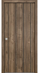 Bi-fold Doors 56 x 96 | Planum 0016 White Silk with  | Sturdy Tracks