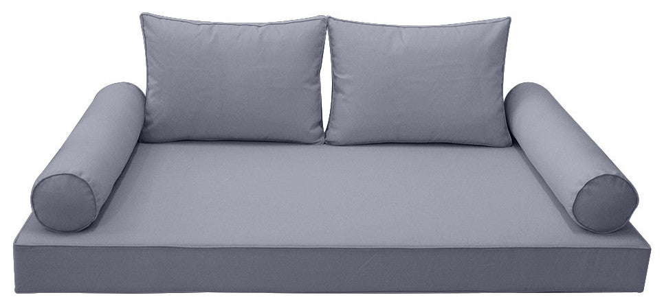 S1 Queen Size 5PC Pipe Daybed Mattress Cushion Bolster Pillow Complete Set AD001