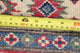 Kazak Oriental Traditional Carpet Pakistani Bordered Area Rug, Beige, 4'8"x3'4
