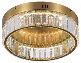 Stella Single Tier LED Flushmount Brushed Brass