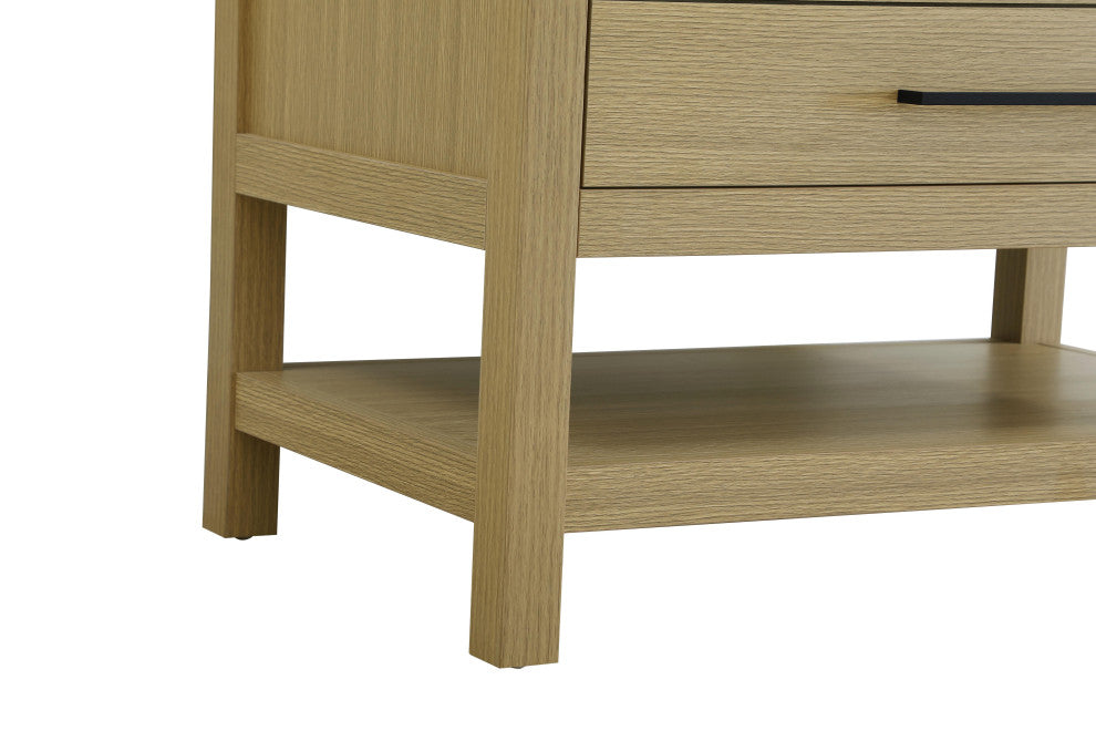 Home Living 36" Single Bathroom Vanity, Honey Brown