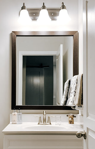 Meade Framed Wall Mirror, Espresso Textured, 20"x48"