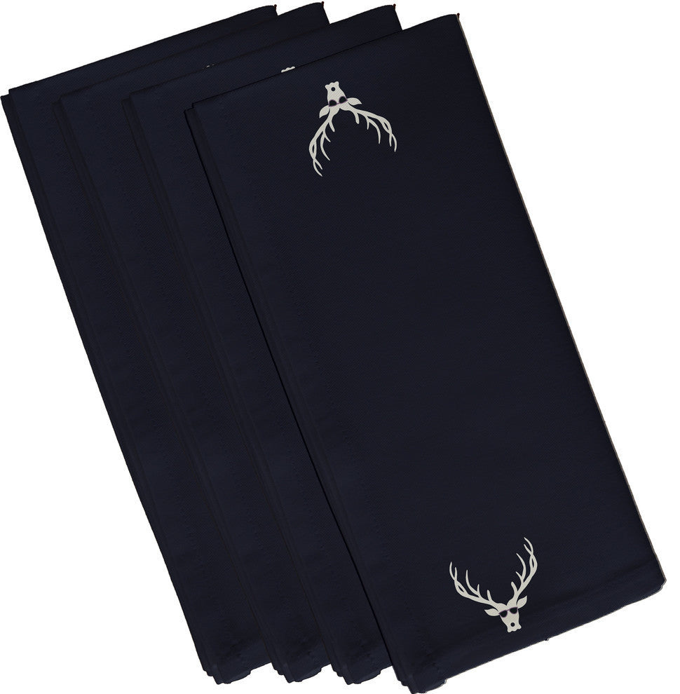 Cool Dude, Holiday Animal Print Napkin, Set of 4, Navy Blue