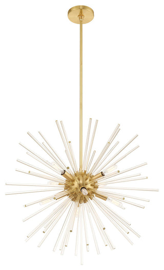 Livex Lighting Satin Brass 8-Light Pendant Chandelier