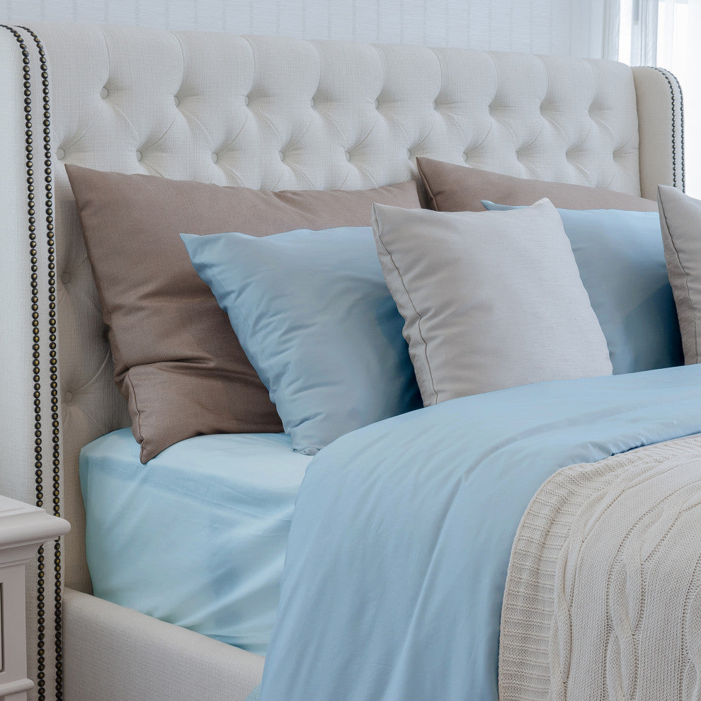 DTY Bedding Premium 4-Piece Sheet Set 100% Bamboo Viscose, Sky, Split King