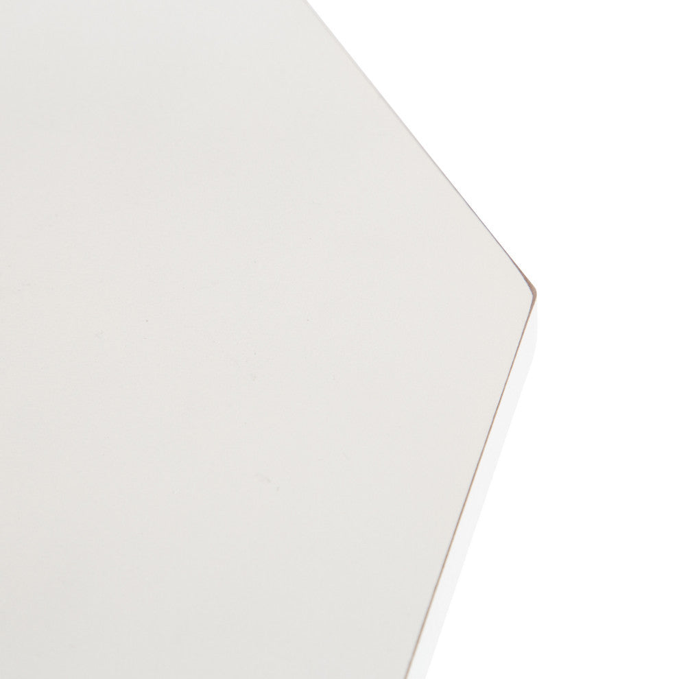 Octavia Accent Table, White, 11x11x24