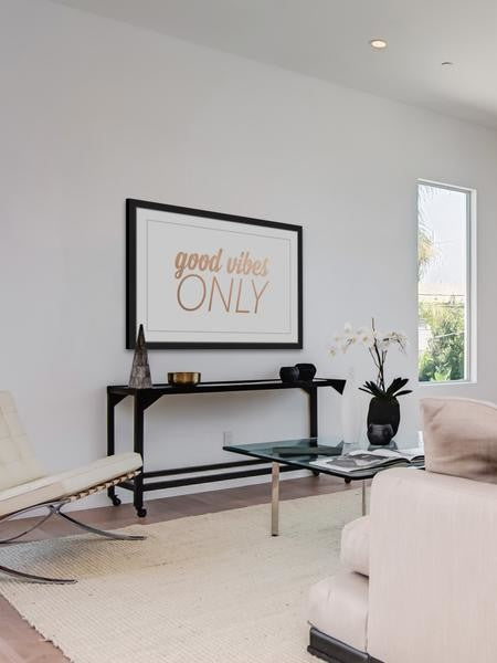 "Good Vibes Only IV" Framed Painting Print, 45"x30"