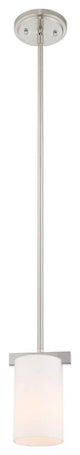 Livex Astoria 1 Light 5" Pendant, Brushed Nickel