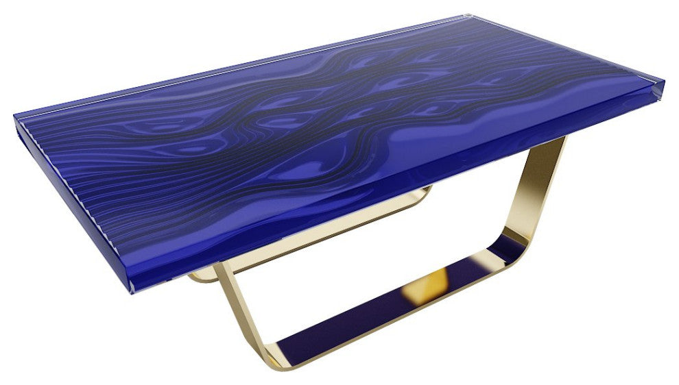 Modern Bubbles Coffee Table, Dark Blue, W: 23.6"?, 60cm X L: 47.2"?, 120cm