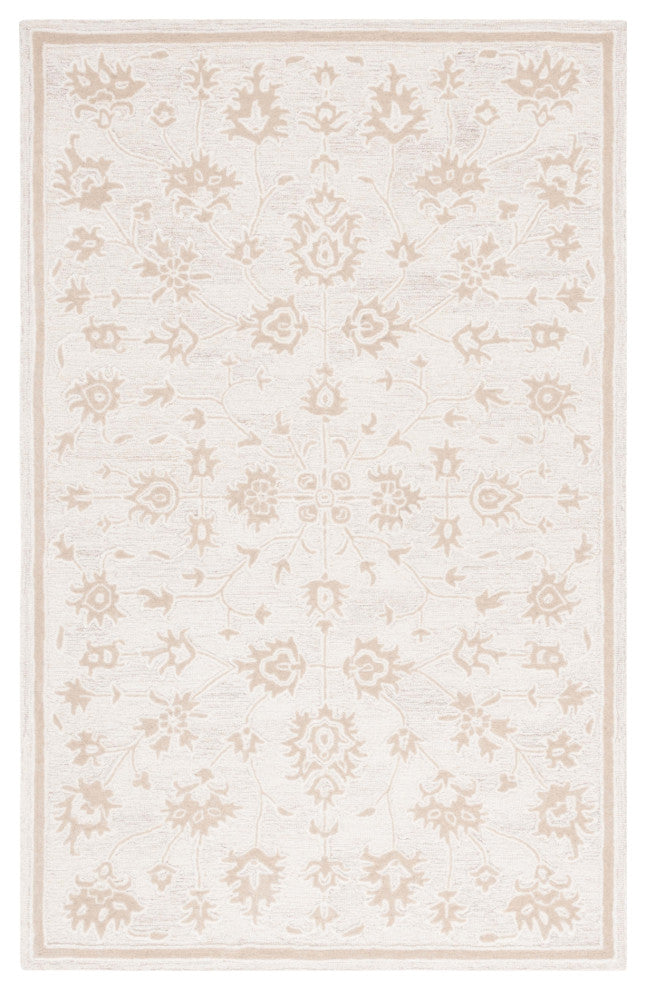 Safavieh Couture Ebony Collection EBN134 Rug, Ivory/Beige, 3'x5'