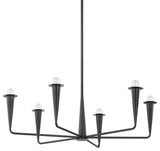 Mitzi H791806 Danna 6 Light 40"W Candle Style Chandelier - Old Bronze