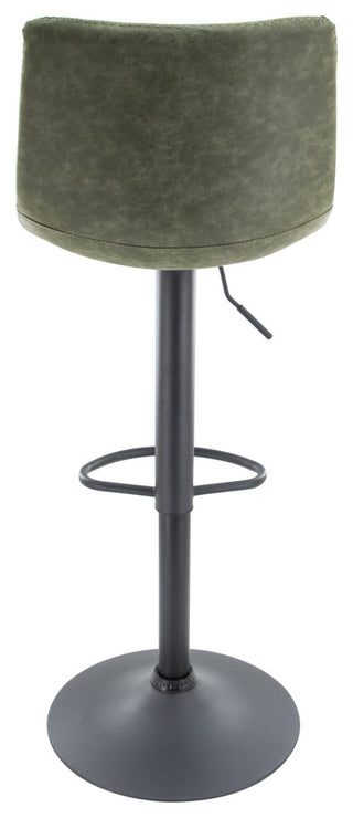 LeisureMod Tilbury Modern Adjustable Bar Stool With Footrest & 360-Degree Swivel