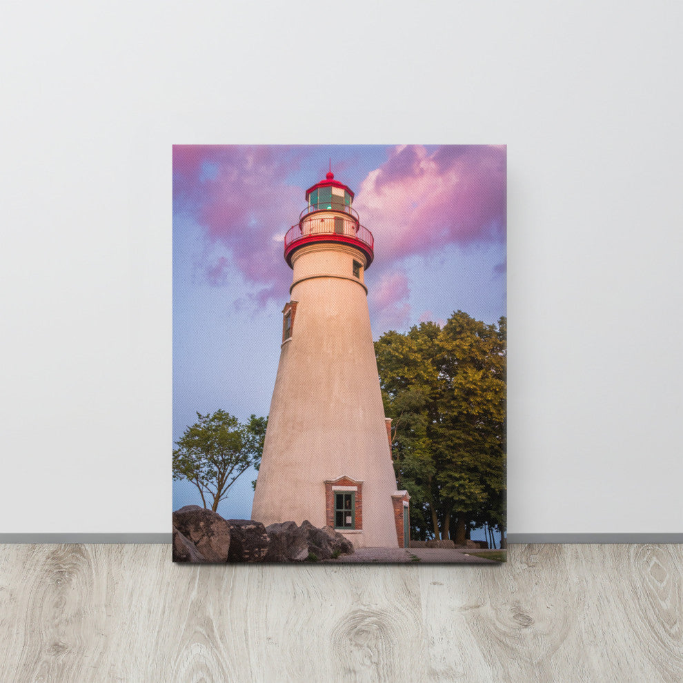 Marblehead Lighthouse at Sunset Coastal Landscape Canvas Prints, 16" X 20"