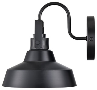 1 Light 8 in. Powder Coated Black Outdoor