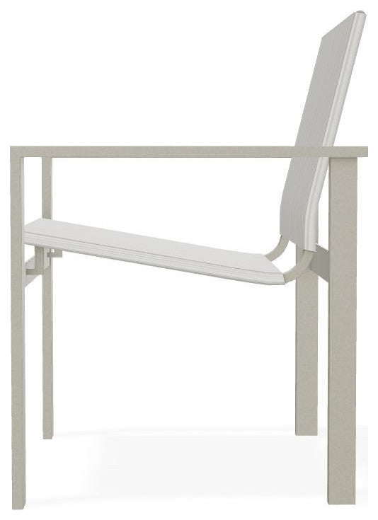 Tribeca Sling Outdoor Stackable Armchair, Harbor/Storm
