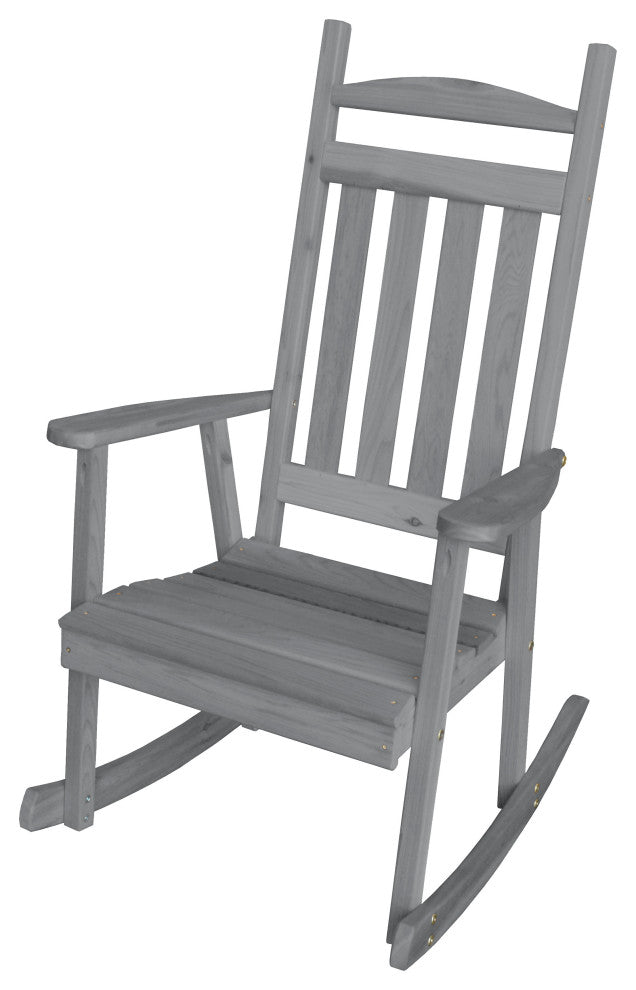 Cedar Classic Porch Rocker, Gray Stain