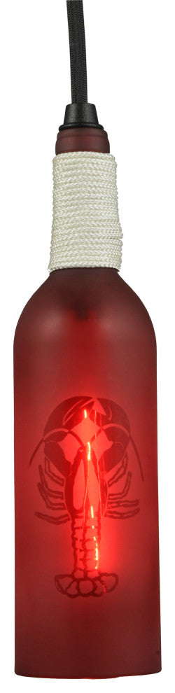3W Coastal Collection Lobster Wine Bottle Mini Pendant