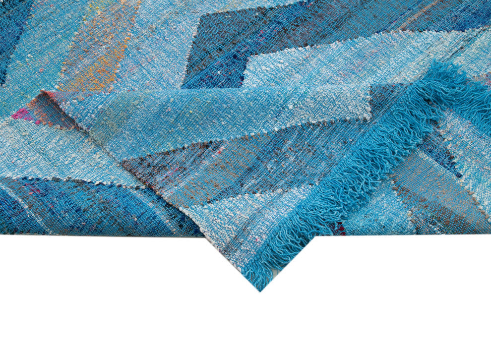 Rug N Carpet - Handwoven Turkish 12' 2'' x 13' 7'' Flatweave Wool Kilim Rug