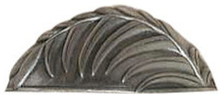 Palm Leaf Bin Pull, Antique Bronze, Right