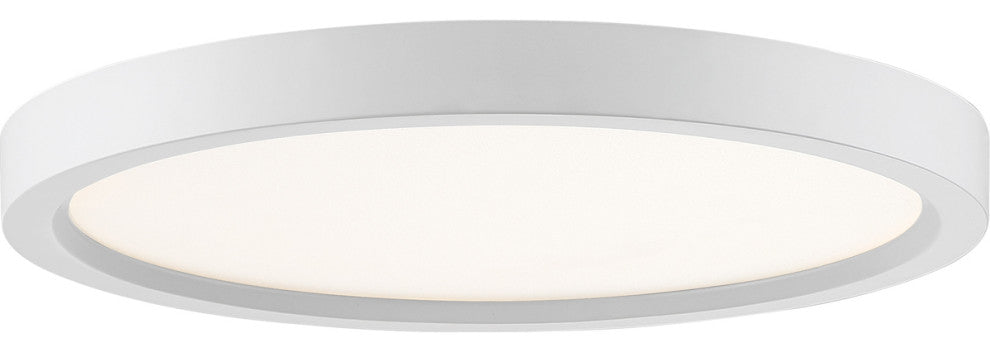 Quoizel OST1711W LED Flush Mount, White Lustre Finish