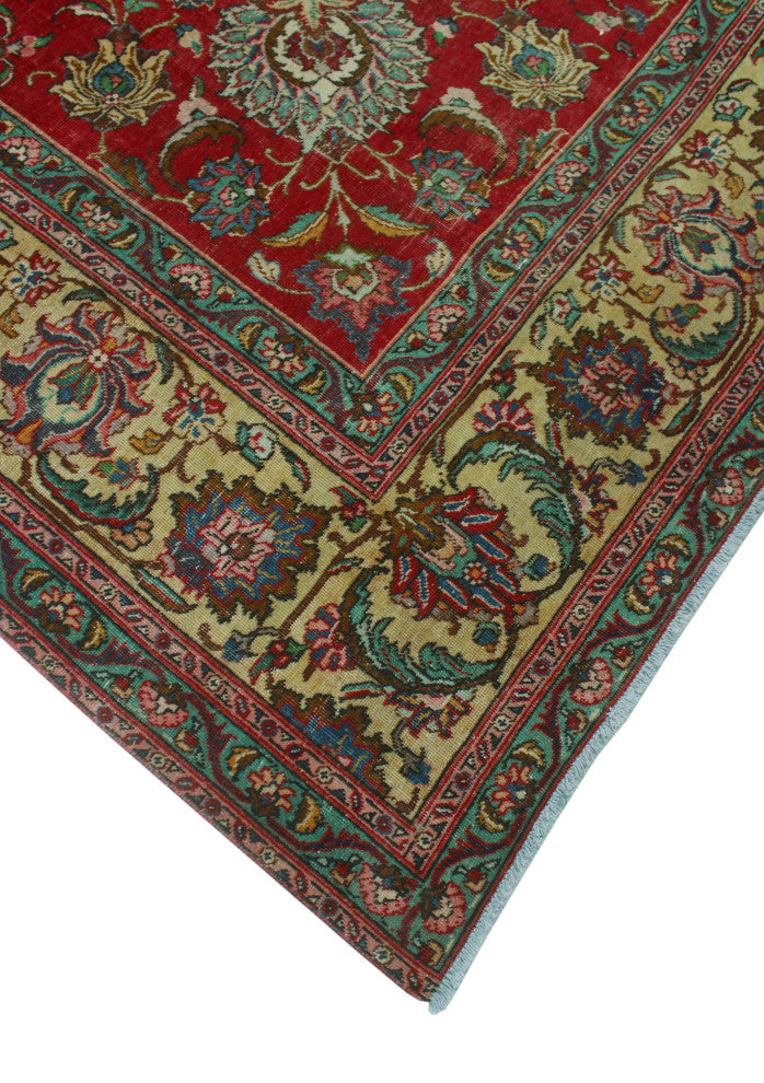 Fine Vintage Distressed Jorman Red Rug