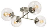 Jamie 24" Semi Flush, Satin Nickel