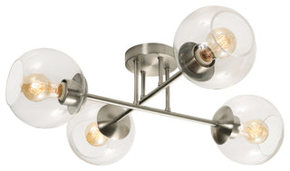 Jamie 24" Semi Flush, Satin Nickel