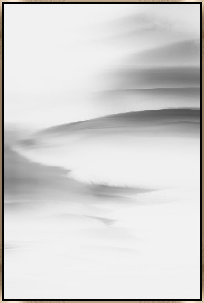 24x36 Lenticular Clouds XIX, Framed Artwork, Silver