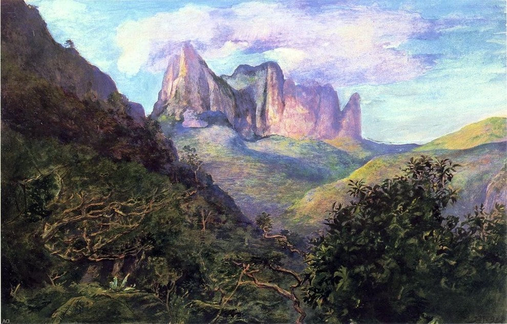 John La Farge Diadem Mountain at Sunset Tahiti Wall Decal
