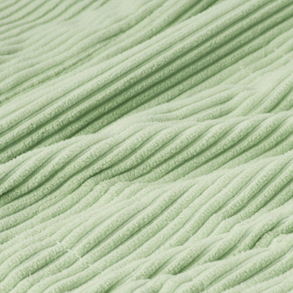 Beautyrest Knitted Micro Fleece Solid Textured Heated Blanket, Green, King