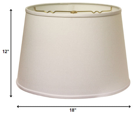 18" White Rounded Empire Slanted No Slub Lampshade