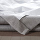 Signature Destination Slate Faux Linen Blackout Fabric Sample, 4Wx4L