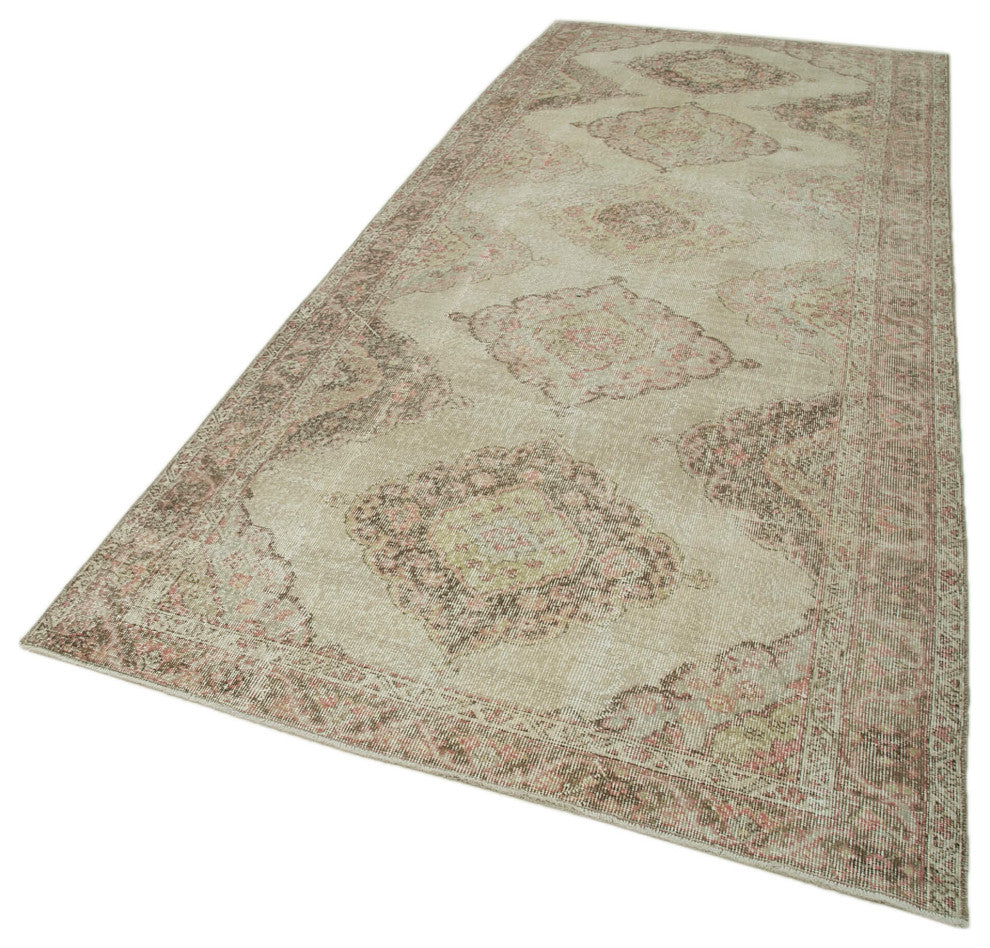 Rug N Carpet - Hand-knotted Turkish 4' 9" x 12' 0" Vintage Runner Rug
