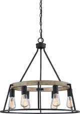 Quoizel BRT5006GK Six Light Chandelier Brockton Grey Ash