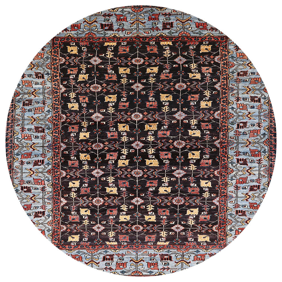 Ahgly Company Indoor Round Mid-Century Modern Area Rugs, 6' Round
